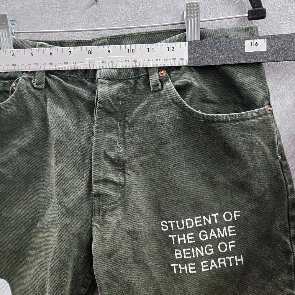 VINTAGE Levi's 501 x Earthling VIP Student Men Jeans 32X30 Green 90s USA READ